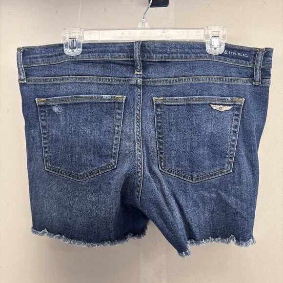 Rock & Republic Jean Shorts Womens 16 Blue Hula Denim Cut Off Distressed EUC - Picture 3 of 7